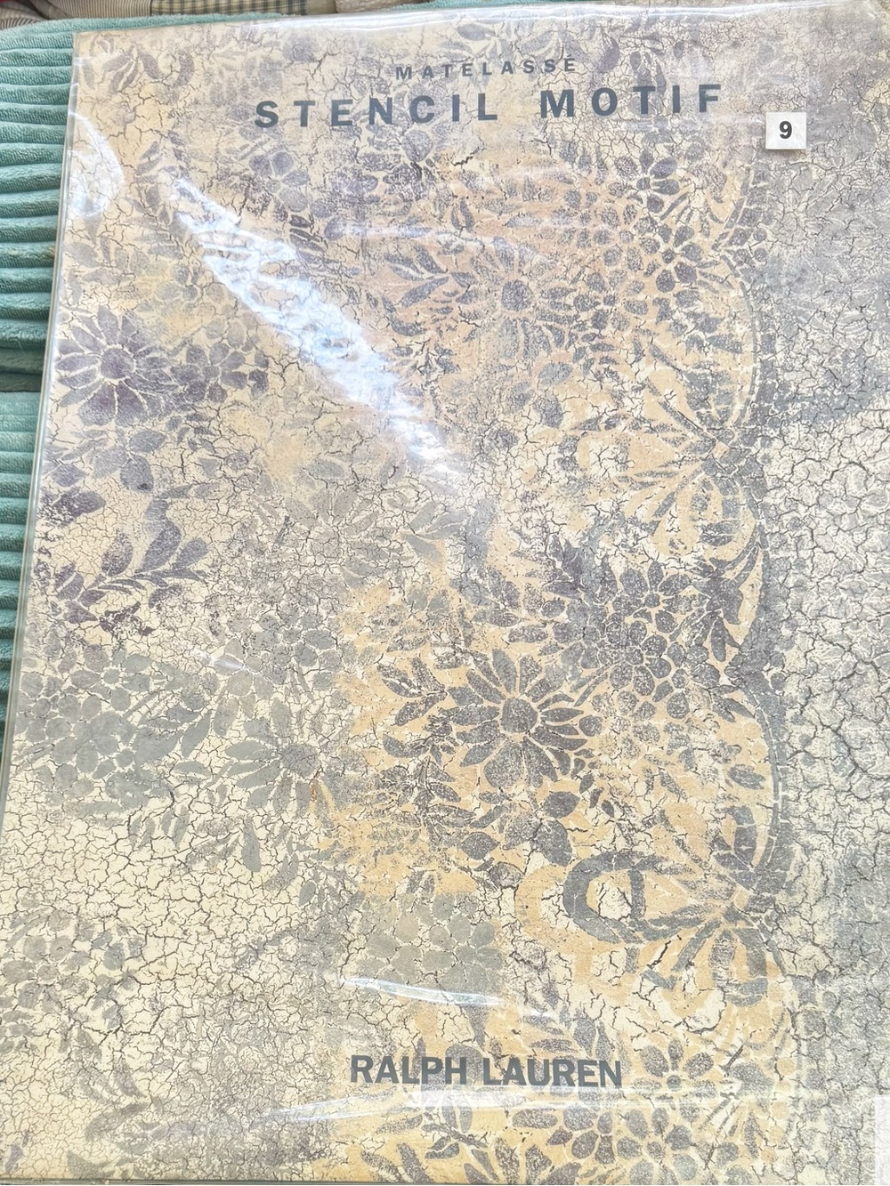 Vintage Ralph Lauren Large Wall Stencil Matelassé, 1983